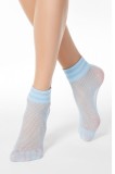 Șosete poliamidă 1/2 cu plasă și lurex, Fantasy 132 - Bleu, 36-39 (23-25)
