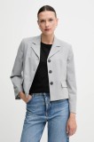 Sisley sacou culoarea gri, un singur rand de nasturi, cu imprimeu, 290TLW02W