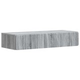 vidaXL Masă laterală montată pe perete Sonoma gri 87,5 x 34,5 x 17 cm 898331