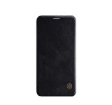 Husa Nillkin Qin Leather Samsung Galaxy J8, Neagra, Protectie Premium