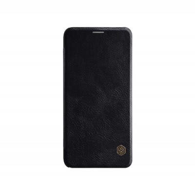 Husa Telefon Nillkin, Samsung Galaxy J8, Qin Leather Case, Black foto