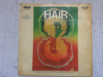 Hair The Original Broadway Cast Recording disc vinyl lp muzica pop rock RCA VG foto