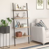 vidaXL Raft &icirc;nclinat cu 4 niveluri maro deschis / negru 64x34x150,5 cm