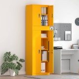 Cumpara ieftin Dulap de depozitare 2 buc. Galben mustar 60 x 40 x 210 cm Otel