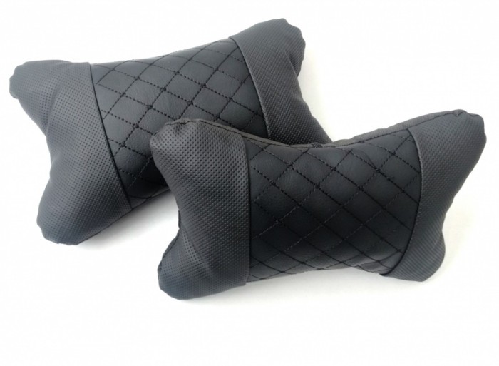 Set de Perne universale pentru gat un confort mai bun in timpul unei calatorii lungi cu masina, negru, 2 buc