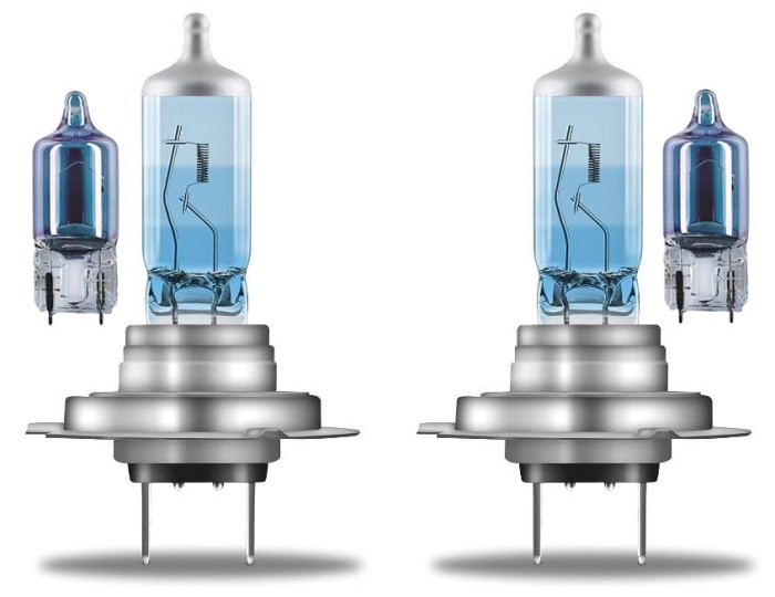 Pachet PROMO Osram Cool Blue: 2 Becuri H7 pentru Faza Scurta si 2 Becuri W5W pentru Pozitie