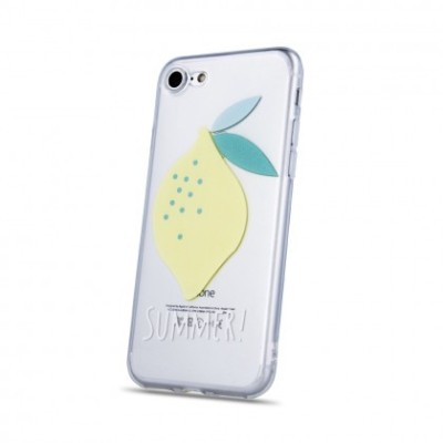 Husa Capac Silicon Ultra Slim Trendy Lemon Apple iPhone X / XS foto