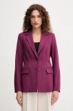 United Colors of Benetton sacou culoarea violet, un singur r&acirc;nd de nasturi, uni, 2L4HDW02W