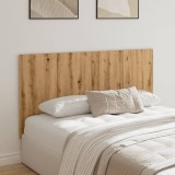 VidaXL Tăblie de pat cu LED, stejar artizanal, 160x1,5x80 cm, lemn