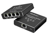 Switch Ethernet PnP QOLTEC 52293 negru cu cablu USB A-C 100m