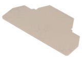 Placă extremitate/despărţitoare bej 1,5mm UL94V-0
