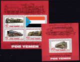 DB1 Locomotive Yemen MS + SS MNH, Nestampilat