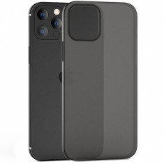 Husa TPU Tech-Protect UltraSlim pentru Apple iPhone 12 / Apple iPhone 12 Pro, 0.4mm, Matte, Neagra