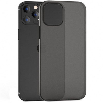Husa TPU Tech-Protect UltraSlim pentru Apple iPhone 12 / Apple iPhone 12 Pro, 0.4mm, Matte, Neagra foto