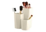 Organizator cosmetice, 3 compartimente, plastic, crem, Oem