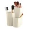 Organizator cosmetice, 3 compartimente, plastic, crem