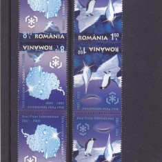 ANUL POLAR INTERNATIONAL,TETE-BECHE IN TRIPTIC ,RAR! 2009,MNH ** ROMANIA.