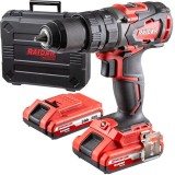 Raider RDI-CDB02 - Masina de gaurit si insurubat cu percutie cu 2 acumulatori Li-Ion 20 V 2 Ah 62 Nm motor fara perii valiza plastic