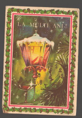 CPIB 20234 CARTE POSTALA - FELICITARE DE ANUL NOU - FELINAR, CEAS ORA 12 foto