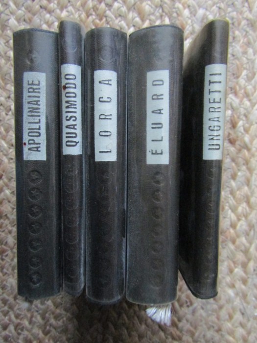Set 5 Volume Poezie Bilingva Eluard, Apollinaire, Lorca, Ungaretti, Quasimodo, Editura pentru Literatura 1968