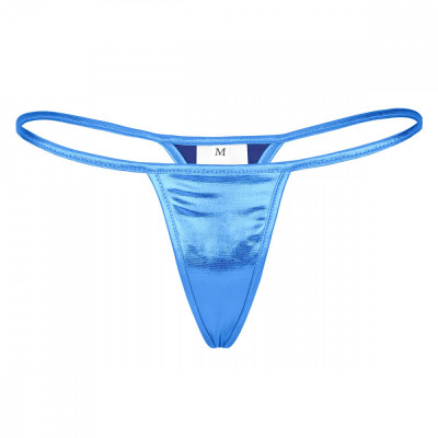 Lady Lust Bikini Tanga Mini Chiloti Sexy Piele Eco Metalic Slim Micro Wet foto