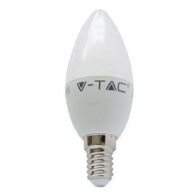 Bec LED E14 C37 5.5W 470lm 6000K alb rece CIP SAMSUNG V-TAC foto