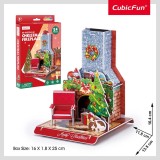 Cumpara ieftin Cubic Fun - Puzzle 3D semineu decorat de Craciun 24 piese