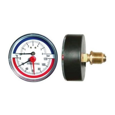 Thermomanometru orizontal 6 bar EVERPOWER BAR-AT06T foto