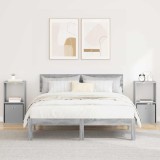 vidaXL Noptieră 2 pcs Gri Sonoma 35 x 32 x 68,5 cm Lemn compozit 8000639
