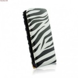 Husa piele Samsung Galaxy S4mini I9190 Slim Flip ZEBRA Black