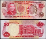 FILIPINE █ bancnota █ 50 Piso █ 1978 █ P-163b █ UNC █ necirculata