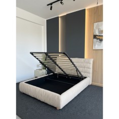 Pat Prestige 180x200 Lada de Depozitare Tapitat Sofa Bej (cod:ML2514)