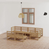 Set mobilier de gradina, 7 piese, maro miere, lemn masiv pin GartenMobel Dekor, vidaXL