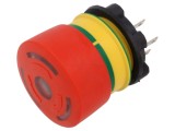 Comutator Siguranță EAO 22mm 2 NC LED Roșu IP65