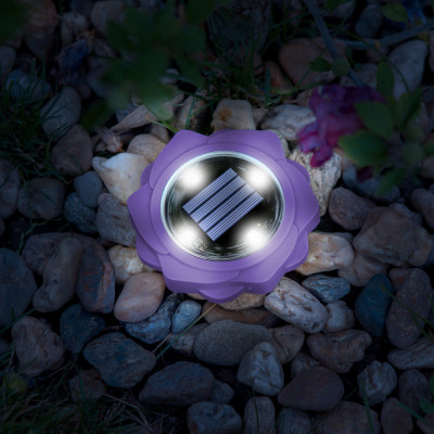 Lampa solara LED - violet - alb rece - 11,5 x 2,3 cm 11767C foto