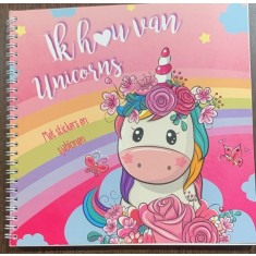 Ik hou van Unicorns (Am unicorni - carte in limba neerlandeza, cu stickere)