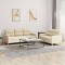 Gossi set de canapele cu perne, 2 piese, crem, textil
