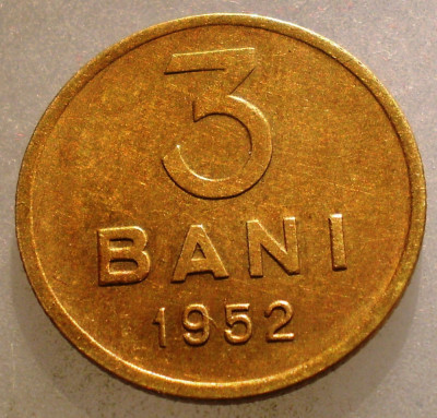 1.397 ROMANIA RPR 3 BANI 1952 foto