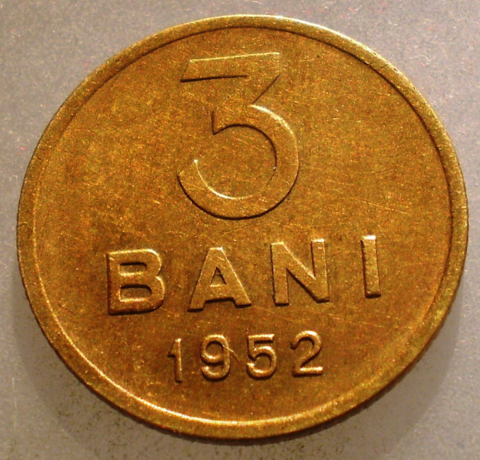 1.397 ROMANIA RPR 3 BANI 1952