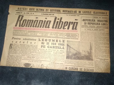 ZIAR ROMANIA LIBERA 16 SEPTEMBRIE 1946 foto