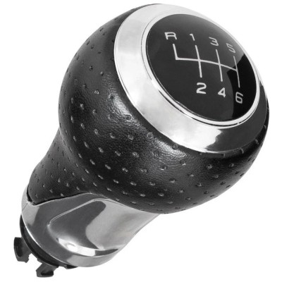 Nuca schimbator de viteze, Modecar, 6 viteze, Compatibil Audi A6 C6 04-08, Negru/Crom foto