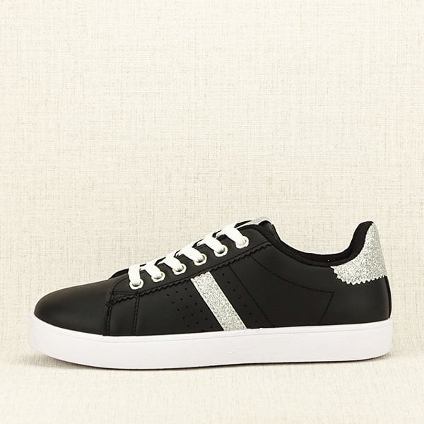 Sneakers negru cu sclipici Betina M3