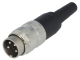 Conector M16 Mufă Tată Lipire 4 PIN 5A 300V Drept