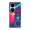 Husa compatibila cu Huawei P50 model Neon Meteor Shower, Silicon, TPU, Viceversa, Transparent, Carcasa