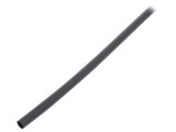Manşon termocontractabil 6mm cu adeziv, 1,2m, negru