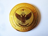Rară! Rom&acirc;nia medalia masonică UNC Ritul Scoțian-Supremul Consiliu:130 ani de fidelitate 2011