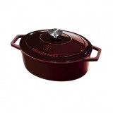 Oala Fonta Ovala Roaster 30cm Berlinger Haus BH 6499 Burgundy, Capac Inclus, 4.65L