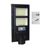 Lampa solara stradala eMazing, cu telecomanda, senzor de miscare si lumina, suport prindere, 96 LED-uri, IP65, ABS, 5AH, 100W, temperatura culoare 650
