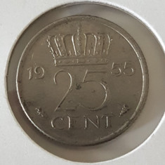 6070 Olanda 25 centi 1955 foto