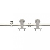 Cumpara ieftin Set piese pentru usa glisanta, argintiu, 183 cm otel inoxidabil